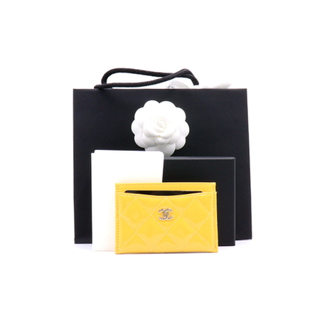 [새상품]Chanel(샤넬) AP0213 페이던트 유광 램스킨 클래식 샴페인골드CC 카드홀더 지갑aa31980