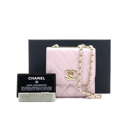 Chanel(샤넬) A81633 핑크 트렌디CC 램스킨 미니 플랩 금장체인 숄더백 겸 크로스백aa32951