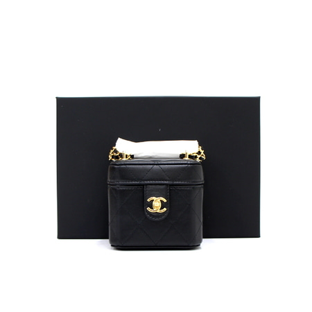 [새상품]Chanel(샤넬) AP3459 블랙 램스킨 금장 CC 체인 미니 베니티 숄더백 겸 크로스백aa33772