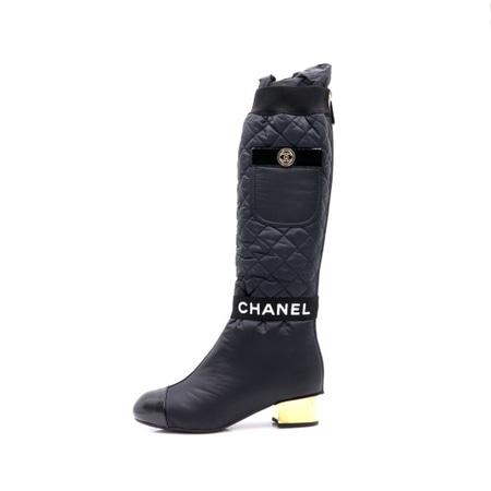 [새상품]Chanel(샤넬) G38428 21-22시즌 블랙 투웨이 하이부츠aa22040