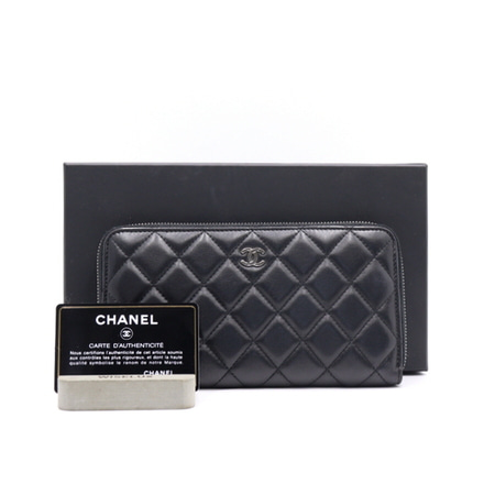 Chanel(샤넬) A50097 램스킨 클래식 블랙 롱지퍼 여성 장지갑aa22681