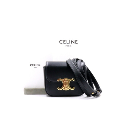 Celine(셀린느) 10I513DPV 38NO 블랙 미니 카프스킨 트리옹프(트리오페) 크로스백aa34329