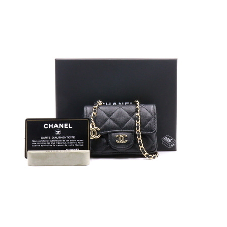 Chanel(샤넬) AP1952 클래식 블랙 캐비어 카드지갑 미니 WOC 금장체인 숄더백 겸 크로스백aa34036