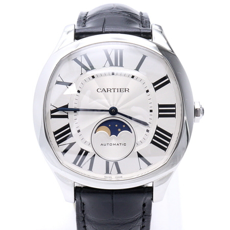Cartier(까르띠에) WSNM0008 드라이브 드 문페이즈 오토매틱 가죽밴드 남성 시계aa34850