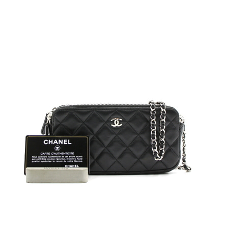 Chanel(샤넬) A82527 더블지퍼 WOC CC 은장체인 크로스백aa16288