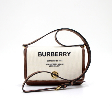 Burberry(버버리) 8055220 뉴 햄프셔 호스페리 캔버스 레더 숄더백 겸 크로스백aa34662