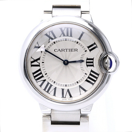 Cartier(까르띠에) W69011Z4 발롱블루 36mm 스틸 쿼츠 남여공용 시계aa36357