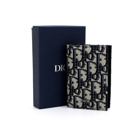 [새상품]Dior(디올) 2ESCH138YSE 오블리크 자카드 버티컬 2단 카드지갑aa37481
