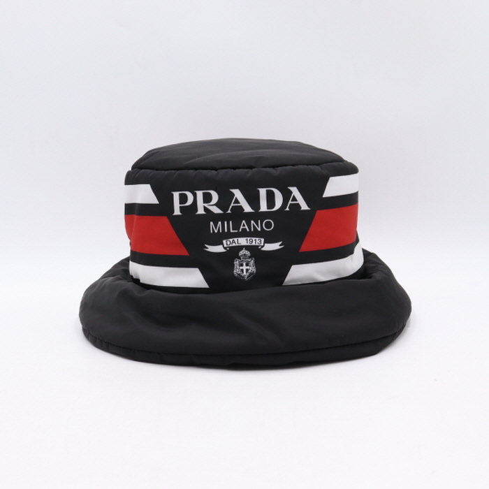 [새상품]Prada(프라다) 1HC248 리나일론 로고 패딩 남여공용 버킷햇 모자aa38516