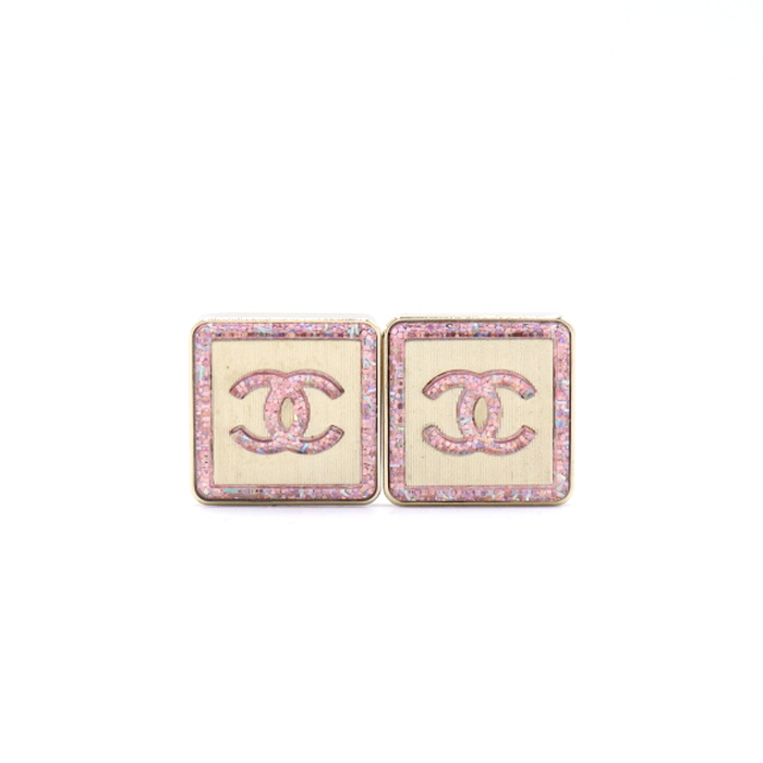 Chanel(샤넬) 21C 핑크 CC 스퀘어 여성 이어링(귀걸이)aa38693