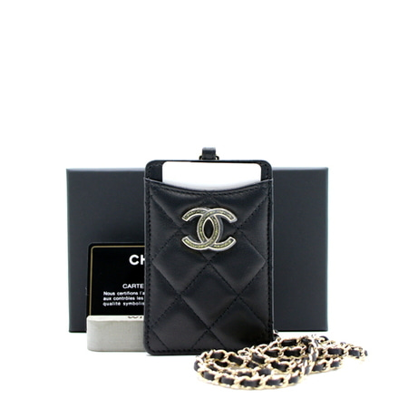 [새상품]Chanel(샤넬) C08262 CC로고 램스킨 목걸이 지갑aa12240