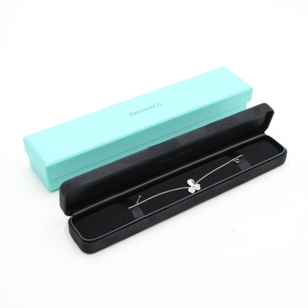 [새상품]Tiffany(티파니) 플래티늄 페이퍼 플라워 다이아 브레이슬릿 팔찌aa12592