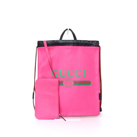 [새상품]Gucci(구찌) 516639 네온핑크 로고 프린트 드로스트링 여성 토트 겸 백팩aa19000