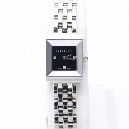 [새상품]Gucci(구찌) YA128507 128.5 G 프레임 스퀘어 스틸 3포인트 다이아 여성 시계aa28057