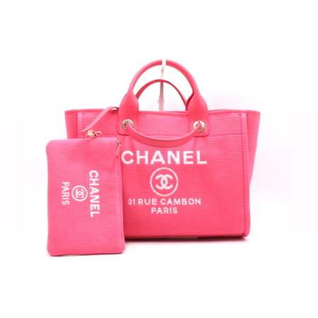 [새상품][24년]Chanel(샤넬) AS3257 믹스드 파이버 캔버스 퍼플 도빌 스몰 쇼퍼 토트백 겸 숄더백aa35501