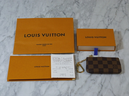Louis Vuitton(루이비통) N62658 다미에 에벤 캔버스 키 체인지 홀더 다용도 케이스지갑