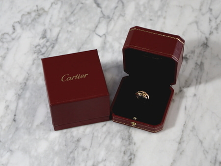 Cartier(까르띠에) B40527 18k 화이트/핑크/옐로우 삼색 골드 트리니티 드 까르띠에 반지