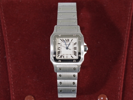 Cartier(까르띠에) W20060D6 산토스 드 까르띠에 갈베 LM사이즈 쿼츠 스틸 시계