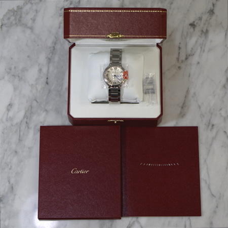 [새상품]Cartier(까르띠에) W6920046 발롱블루 36mm 오토매틱 스틸 남여공용 시계