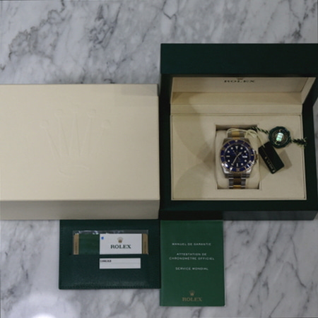 [새상품]Rolex(롤렉스) 116613 18K 청판콤비(청콤) 서브마리너 시계
