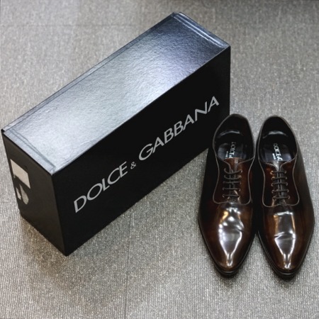 [새상품]Dolce&amp;Gabbana(돌체앤가바나) 레이스 업 브라운 남성 구두