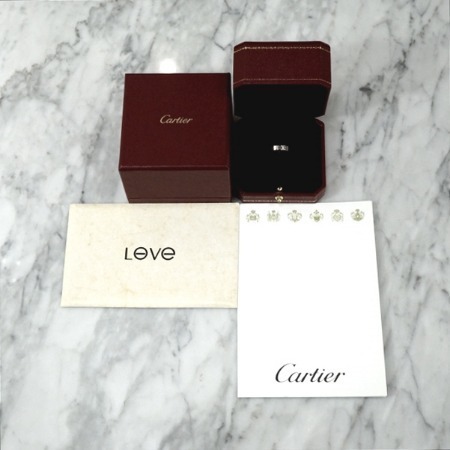 Cartier(까르띠에) B40851 18K 화이트골드 웨딩밴드 러브링 반지 - 국내 9호