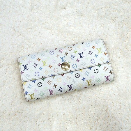 Louis Vuitton(루이비통) M93743 모노그램 화이트 멀티 사라 여성 장지갑