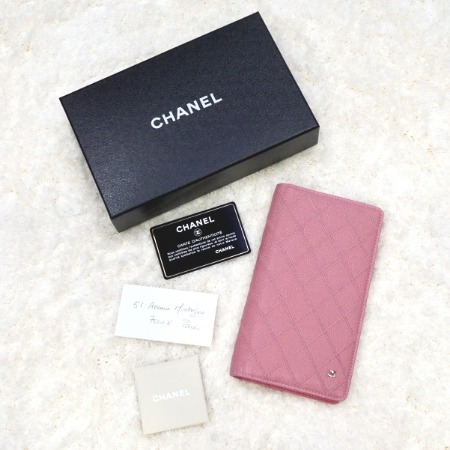 [새상품]Chanel(샤넬) 마드모아젤 퀼팅 스티치 캐비어 여성 장지갑