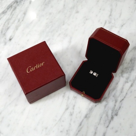 Cartier(까르띠에) B40405 18K화이트골드 더블C(C2) 반지-11호