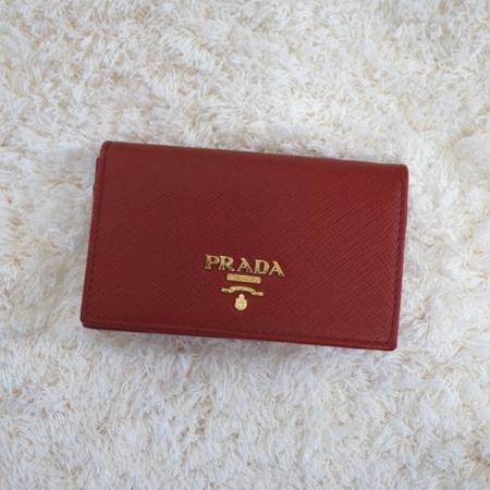 Prada(프라다) 1MC122 골드로고 사피아노 스냅 카드명함 지갑