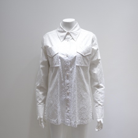 Louis Vuitton(루이비통) 모노그램 투 포켓 화이트 여성 셔츠