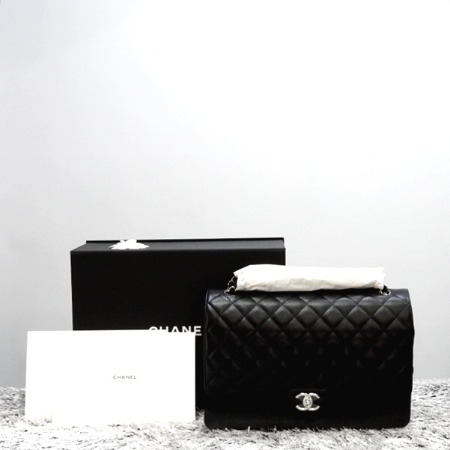[새상품]Chanel(샤넬) A58601 19신상 캐비어 클래식 라지(맥시) 은장체인 숄더백aa01624