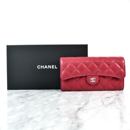 [새상품]Chanel(샤넬) A80758 CC 캐비어 클래식 플랩 여성 장지갑aa03132