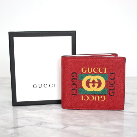 [새상품]Gucci(구찌) 496309 구찌 로고 가죽 2단 반지갑aa03349