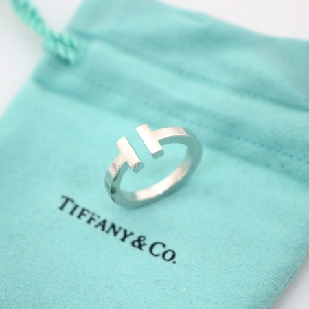 Tiffany(티파니) 18K화이트골드 티파니 T 스퀘어 반지-13호aa05258