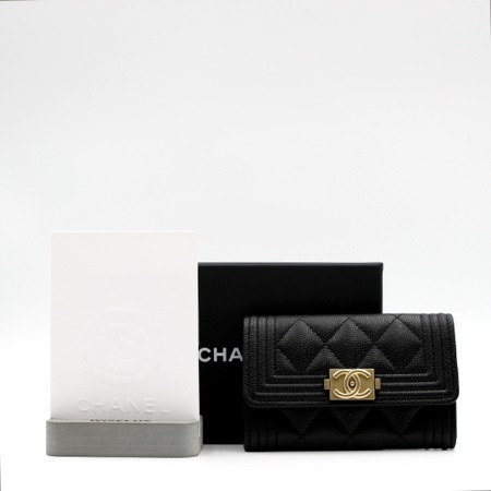 [새상품]Chanel(샤넬) A80603 보이샤넬 캐비어 카드명함 케이스 지갑aa06690