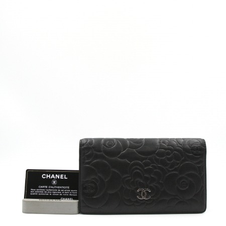 Chanel(샤넬) A36544 CC 램스킨 까멜리아 장지갑aa07410