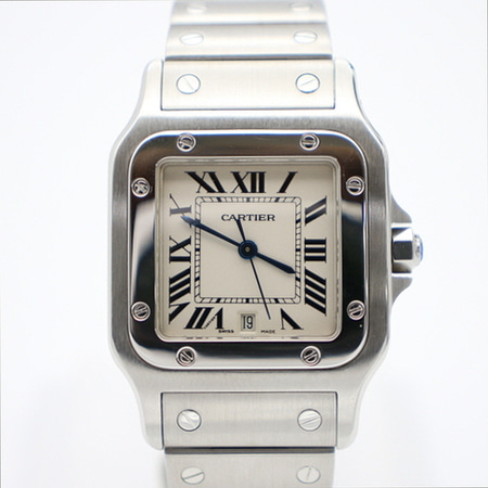 Cartier(까르띠에) W20060D6 산토스 갈베 라지 쿼츠 스틸 남여공용 시계aa08142