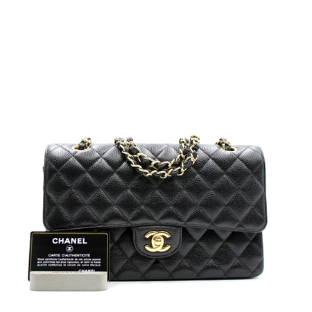 Chanel(샤넬) A01112 캐비어 클래식 미듐 금장체인 숄더백aa12697
