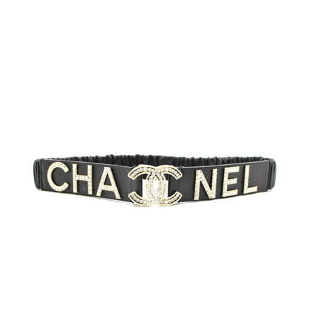 Chanel(샤넬) 19시즌 밴딩 램스킨 이니셜 펄 CC로고 여성 벨트aa16017
