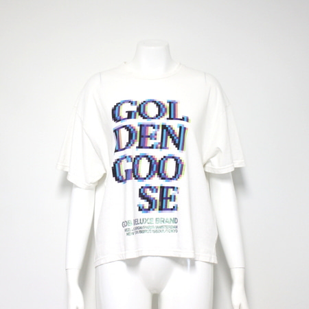 Golden goose (골든구스)  그래픽 로고 반팔 여성 티셔츠aa09631
