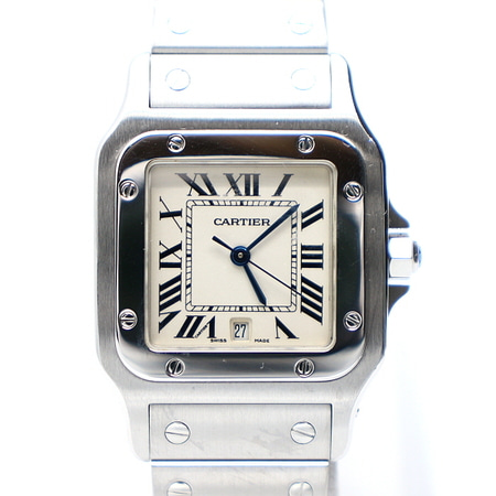 Cartier(까르띠에) W20060D6 산토스 갈베 라지 쿼츠 스틸 남여공용 시계aa14412
