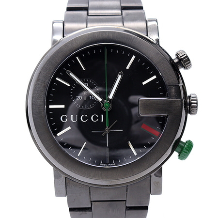 Gucci(구찌) YA101331 101M G-CHRONO G크로노 컬렉션 44MM 블랙 다이얼 스틸 쿼츠 남성 시계aa19668