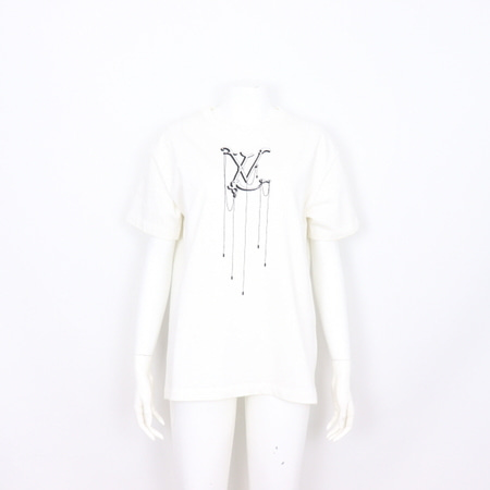 Louis Vuitton(루이비통) 1A5VEQ 20시즌 버질아블로 LV자수로고 남여공용 티셔츠aa17793