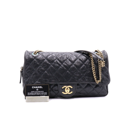 Chanel(샤넬) A67147 캐비어 Shiva Flap 시바플랩 블랙 Quilted Glazed 라지 금장체인 숄더백aa20851