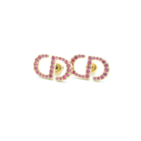 Dior(디올) E1742PTCCY_D324 Petit(쁘띠) CD 로고 금장 핑크 크리스탈 여성 이어링(귀걸이)aa26156