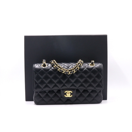 Chanel(샤넬) A01112 캐비어 클래식 미듐 금장체인 숄더백aa28925