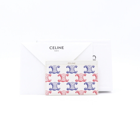 [새상품]Celine(셀린느) 10B702FBG 트리오페 카프스킨 캔버스 카드지갑aa29013