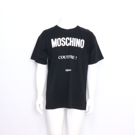 Moschino(모스키노) J07025540MPF8 로고 프린팅 블랙 남여공용 반팔 티셔츠aa28477
