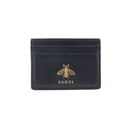 Gucci(구찌) 523685 애니멀리에 BEE 블랙 레더 카드지갑aa33430